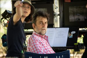 Nanni Moretti sul set di tre Piani